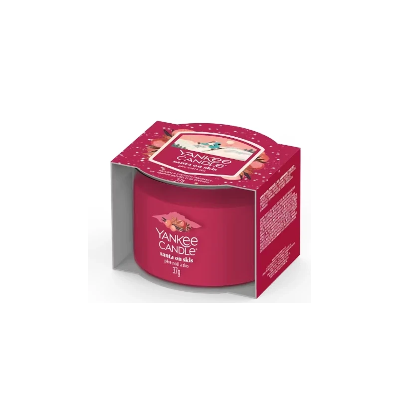 Yankee Candle - Santa on Skis - Glass Votive Candle