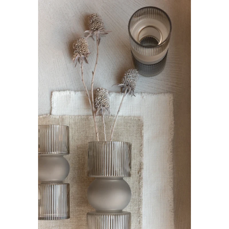 J-Line - Vaso / Portacandele Caramella - Grigio