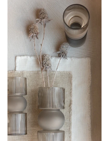 J-Line - Vaso / Portacandele Caramella - Grigio