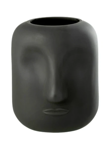 J-Line - Noe Vase - Black Glass