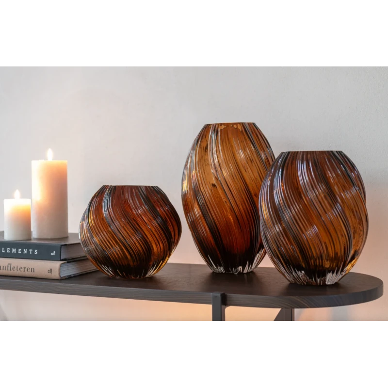 J-Line - Carol Vase - Brown