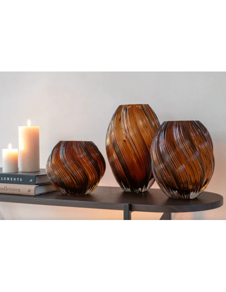 J-Line - Carol Vase - Brown