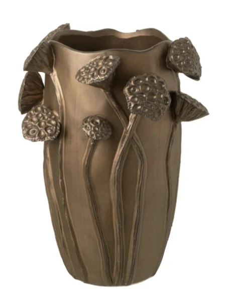 J-Line - Lotus Pod Vase - Copper