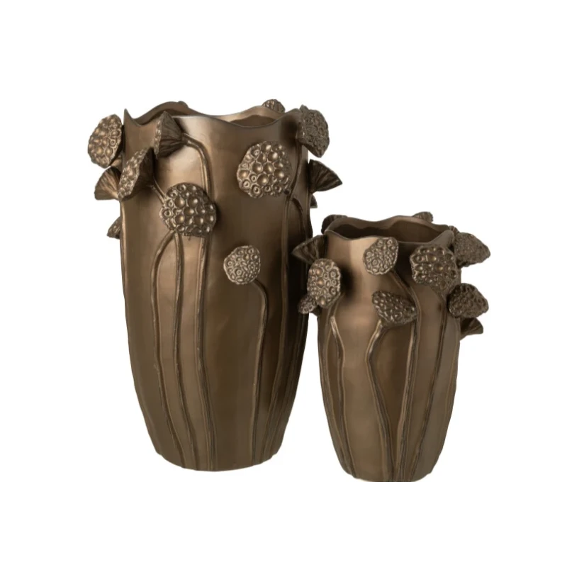 J-Line - Lotus Pod Vase - Copper