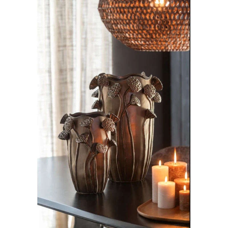 J-Line - Lotus Pod Vase - Copper
