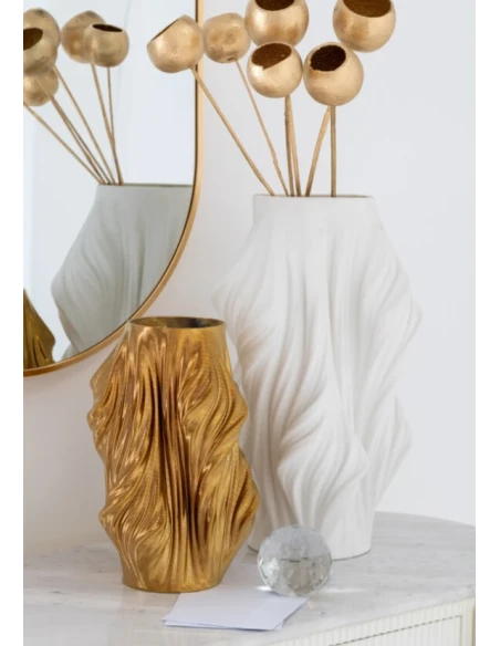 J-Line - Irregular 3D Design Vase - Gold