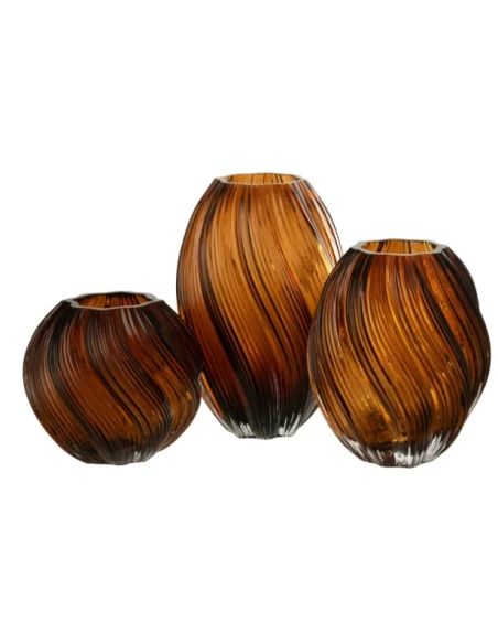 J-Line - Carol Vase - Brown