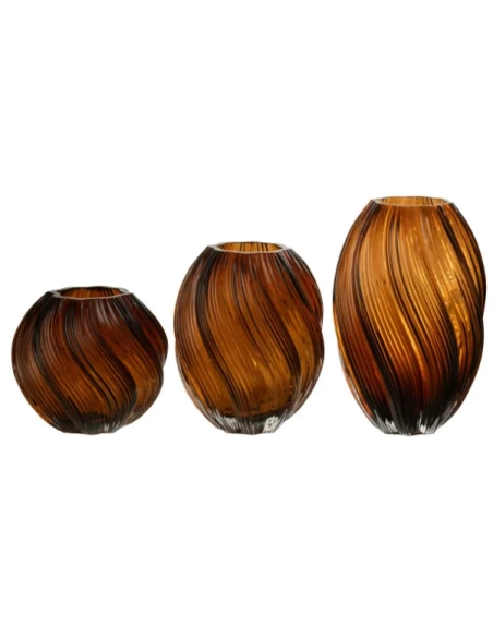 J-Line - Carol Vase - Brown