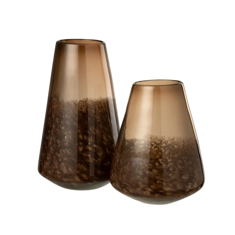J-Line - Cone Vase - Dark Brown