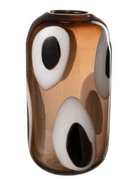 J-Line - Izzy Vase - White / Brown