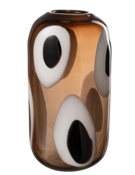 J-Line - Izzy Vase - White / Brown