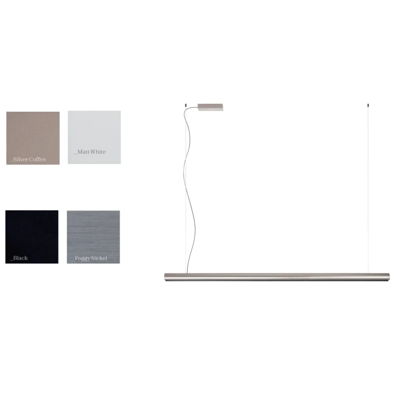 Redo Group - Cityline Lampada a Sospensione - Foggy Nickel / Nero Opaco