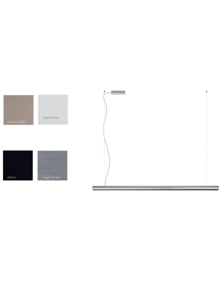 Redo Group - Cityline Pendant Lamp - Foggy Nickel / Matte Black