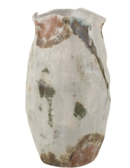 J-Line - Moon Weaving Cylindrical Vase - Clay Mix