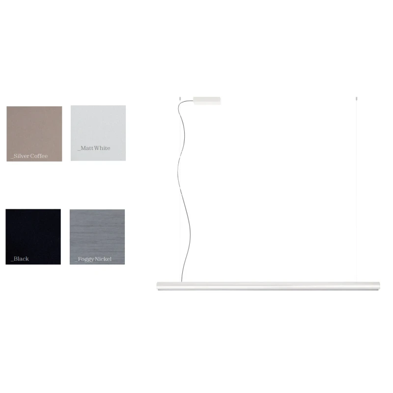 Redo Group - Cityline Lampada a Sospensione - Bianco Opaco / Nero Opaco