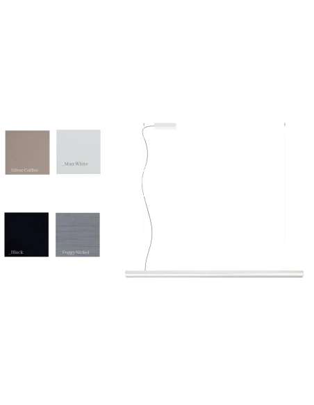 Redo Group - Cityline Pendant Lamp - Matt White / Matt Black