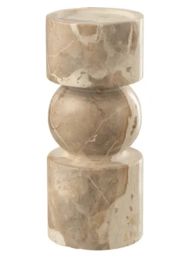 J-Line - Candlestick - Beige Marble