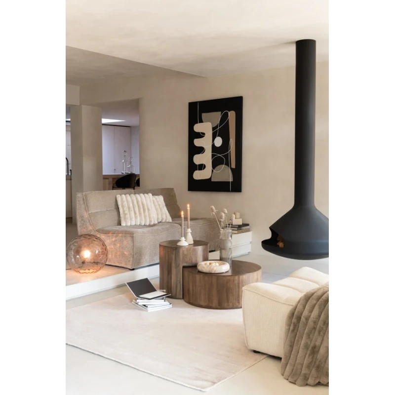 J-Line - Low Round Bowl - Beige Marble