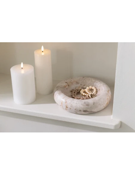 J-Line - Ciotola Rotonda Bassa - Marmo Beige