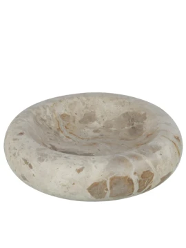 J-Line - Low Round Bowl - Beige Marble