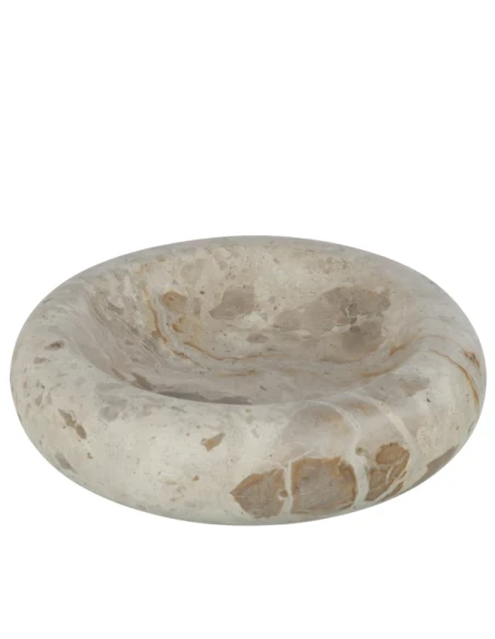 J-Line - Low Round Bowl - Beige Marble