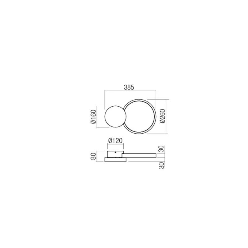 Redo Group - Cronos Lampada da Parete / Soffitto - Bianco Opaco