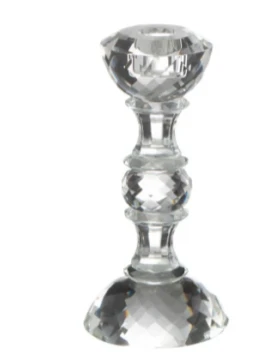 J-Line - Marie Candlestick - Clear Crystal