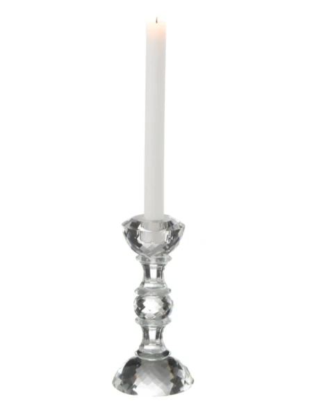 J-Line - Marie Candlestick - Clear Crystal