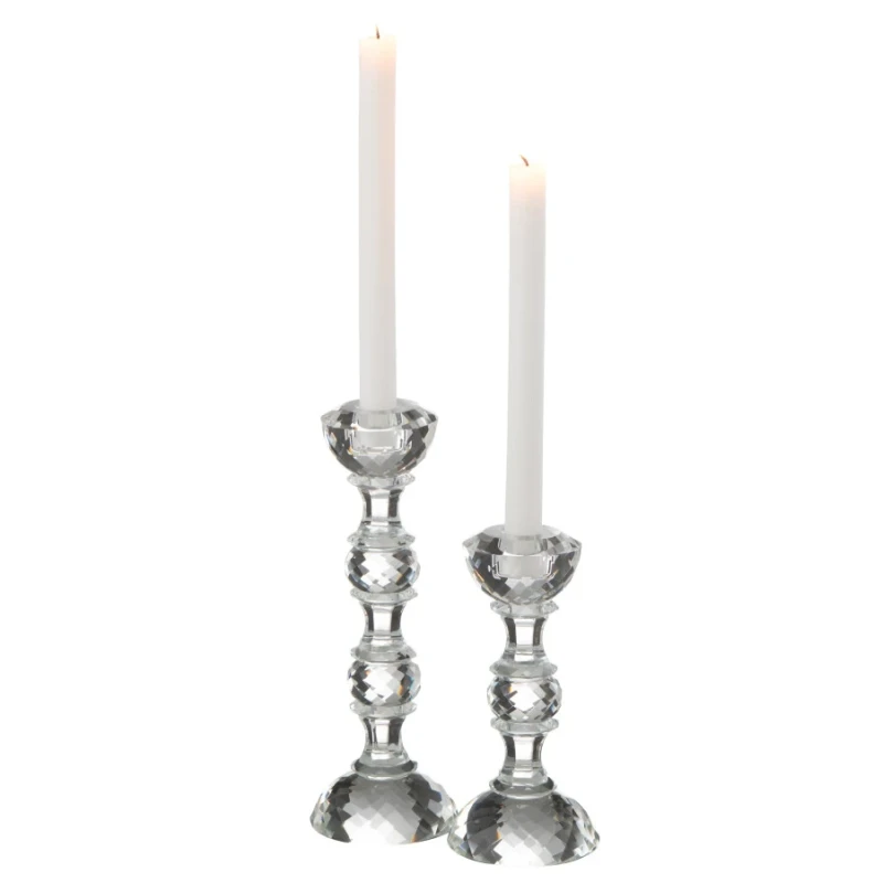 J-Line - Marie Candlestick - Clear Crystal