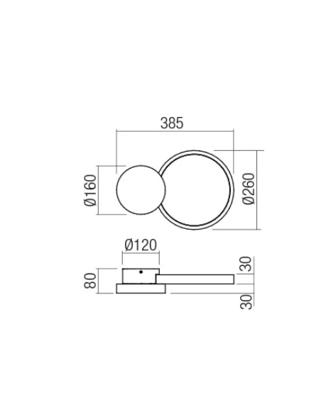 Redo Group - Cronos Lampada da Parete / Soffitto - Bronzo