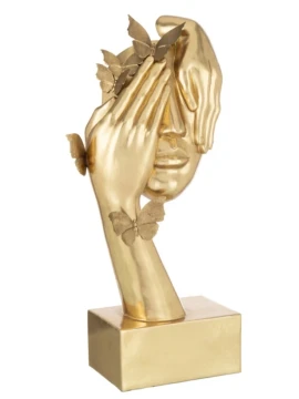 J-Line - Scultura Viso Farfalle - Oro