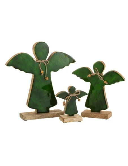 J-Line - Angel Decoration + Foot - Green Glass