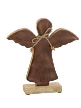 J-Line - Angel Decoration + Foot - Brown Glass