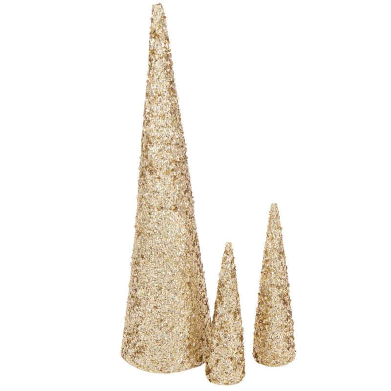 J-Line - Decorazione Cono Paillettes - Oro