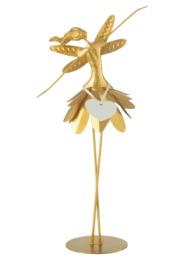 J-Line - Decorazione Fata Cuore - Oro