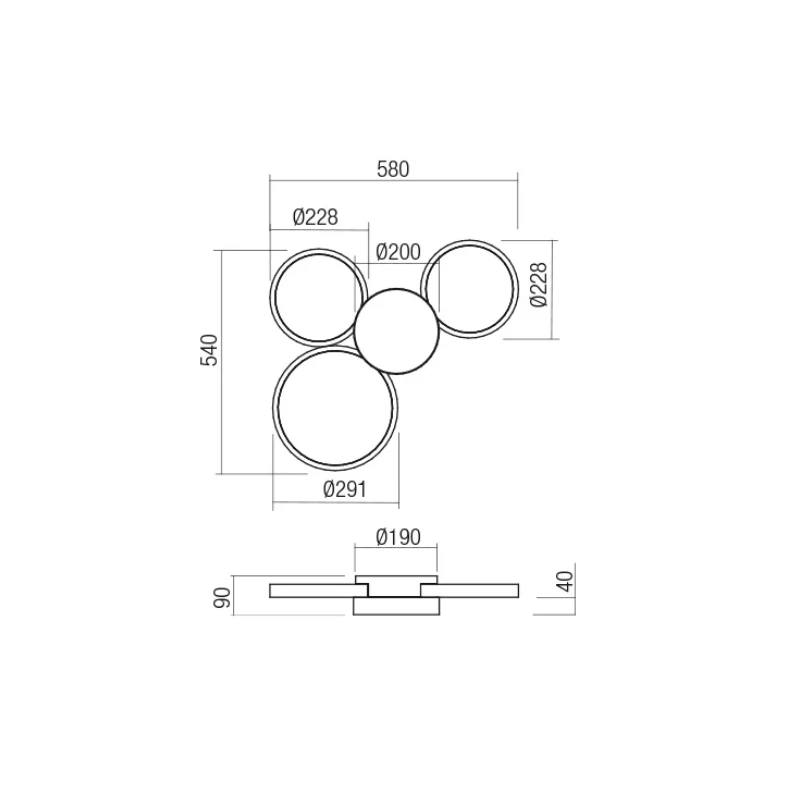 Redo Group - Cronos Ceiling Lamp - Matt White