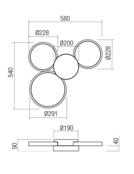 Redo Group - Cronos Ceiling Lamp - Matt White