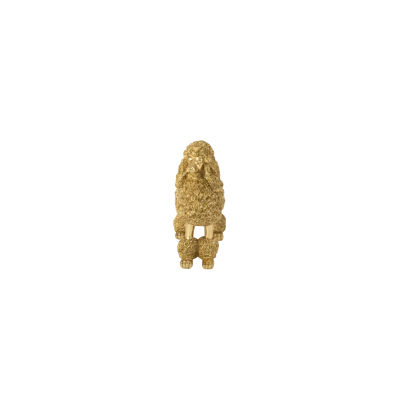 J-Line - Decorazione Barboncino in Piedi - Oro