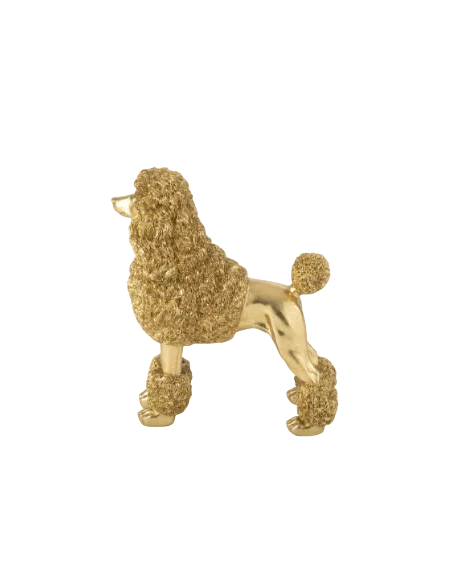 J-Line - Decorazione Barboncino in Piedi - Oro