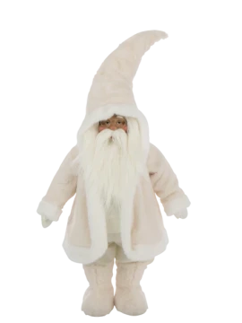 J-Line - Decorazione Babbo Natale Occhiali - Bianco H 106 cm