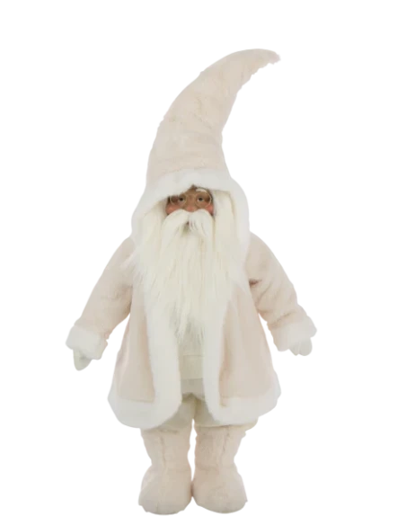 J-Line - Decorazione Babbo Natale Occhiali - Bianco H 106 cm