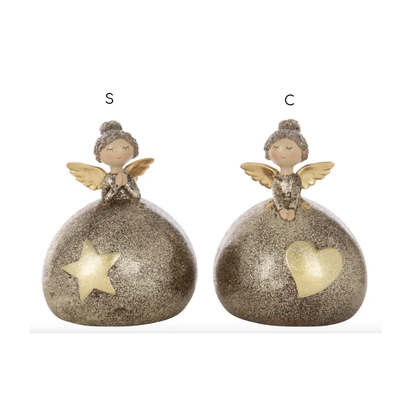 J-Line - Angel Star + Ball Decoration - Multicolor