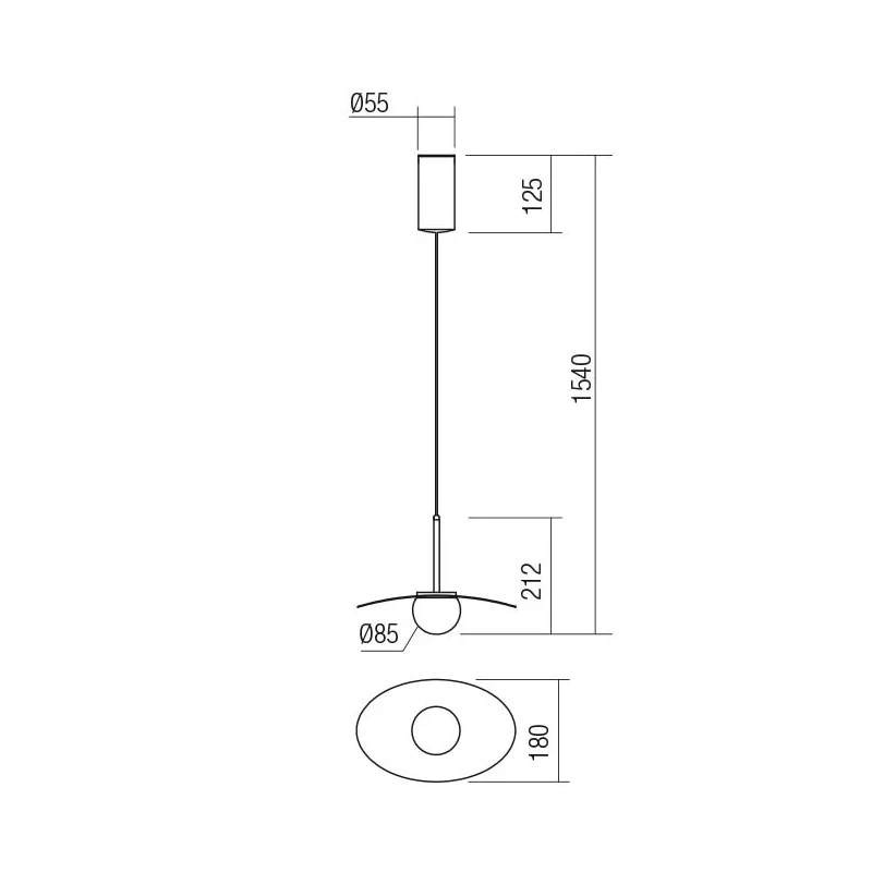 Redo Group - Cody Pendant Lamp - Matt Black