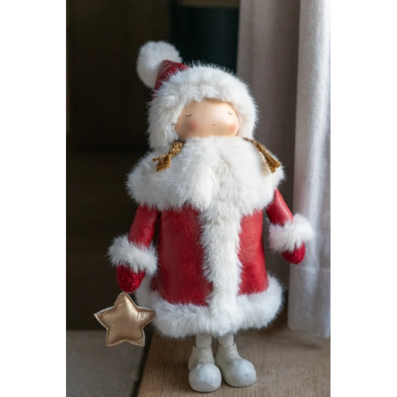 J-Line - Star in Hand Girl Decoration - Multicolor