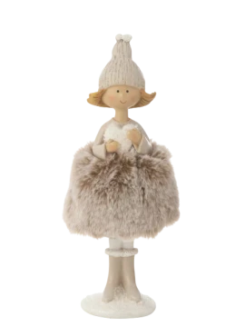 J-Line - Angel Heart Decoration + Fur - Multicolor