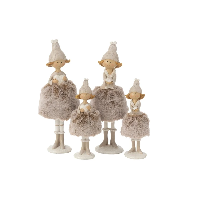 J-Line - Angel Heart Decoration + Fur - Multicolor