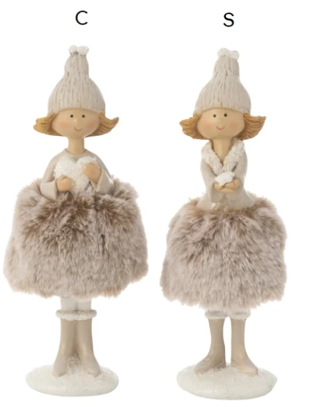 J-Line - Angel Star Decoration + Fur - Multicolor