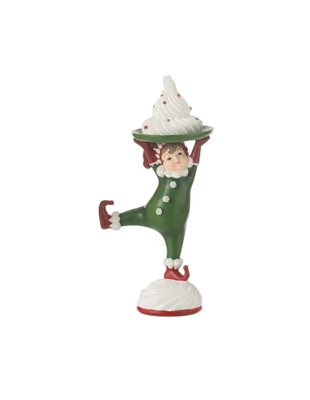 J-Line - Decorazione Elfe Pasticceria - Multicolore