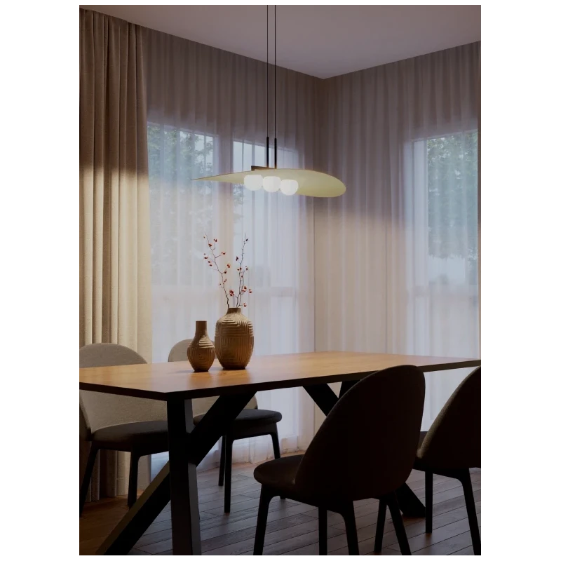 Redo Group - Cody Pendant Lamp - Black and Matt Gold