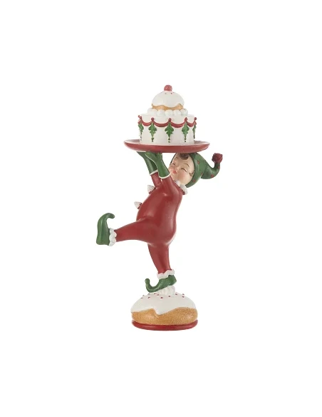 J-Line - Decorazione Elfe Pasticceria - Multicolore